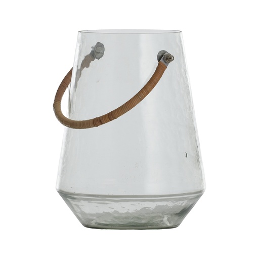 [CA2827] Ripple Glass Lantern Clear/Nat