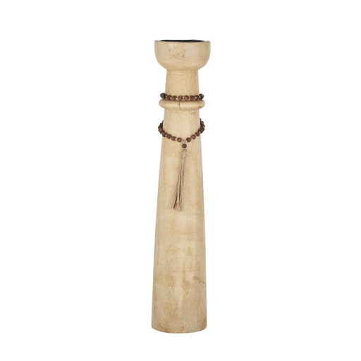 [CA2855] Filemu Wood Candlleholder 10x50cm