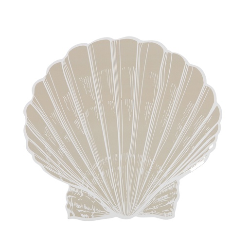 [TW0673] Clam S/4 Shell Cork Placemat