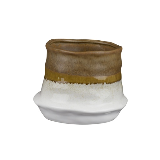 [GA3117] Amber Ceramic Pot 