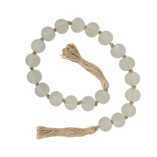 [OD2202] Marina Glass Bead Garland 120cm Clear