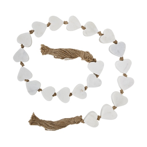 [OD2207] Amore Marble Heard Garland White