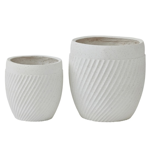 [GA3160-L] Collins Composite Pot White - Large