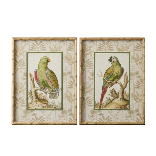 [FP2896] Antigua Frame Glass Print - 2 Assorted