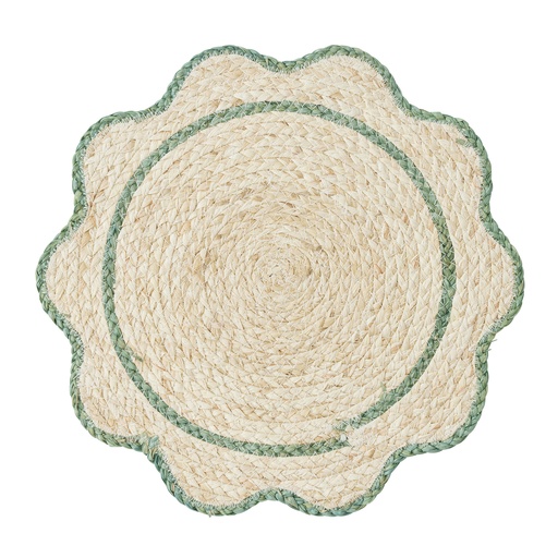 [HH1253] Sonny Husk Plcmat Nat/Emrld