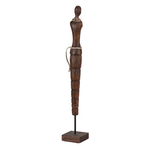 [60665TRB] Hand Carved Mangowood Tribal Lady w/Narr