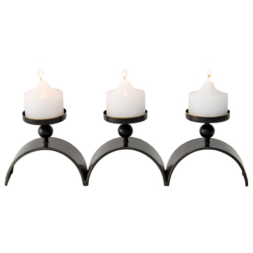 [19700CDL] Elementals Three Arch Pillar Candle Holder