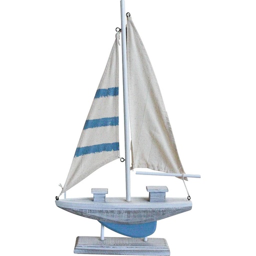 [LD4500-1] Sailing Boat Blue Stripe Sml