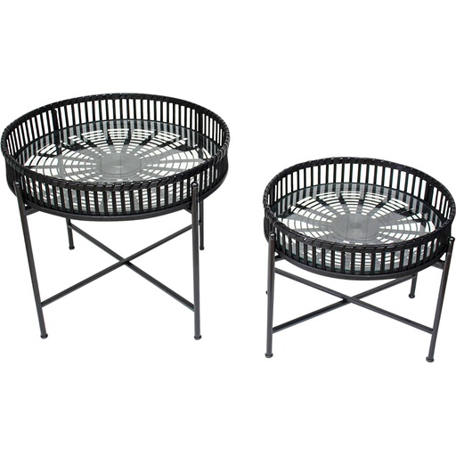 [FW0044-1-L] Side Table Island Black LGE