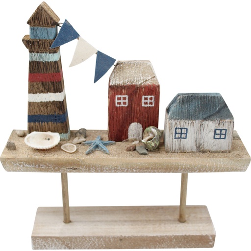 [HS0851-4] Ornament Boat/Huts