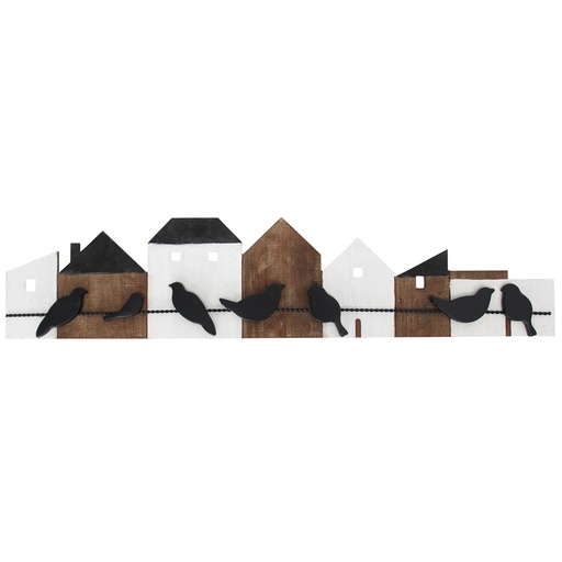 [UV7450-2] Wall Art Village Birds
