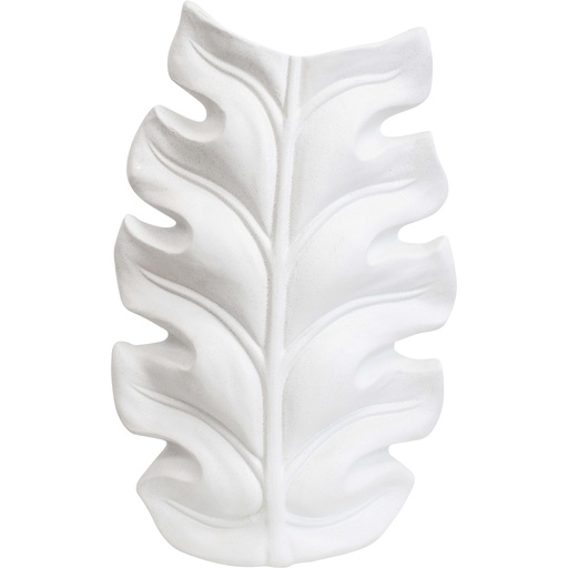 [CH8459-1] Organic Leaf Vase Rustic White
