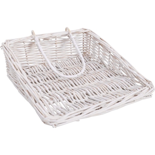 [V9120-4] Napkin Holder White Wicker