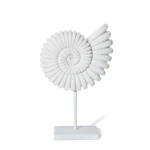 [DE.007.WH] Sea Shell Stand Sculpture White