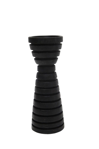 [961706] Rocco Wood Carved Candle Hold 27cm