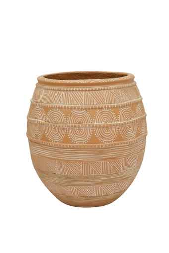[402103] Mufasa Cement Vase - Terracotta