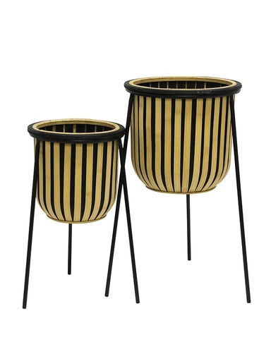 [965659-L] Marlia Bamboo Planter - Large