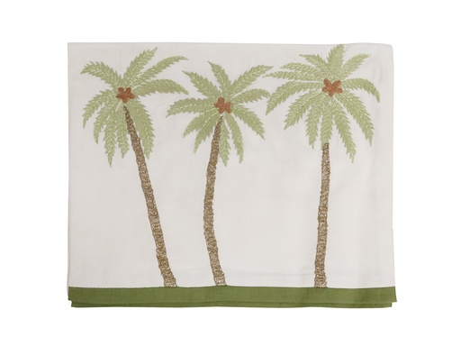 [969366] Sunny Palms Embroidered Runner