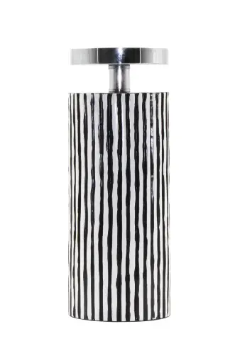 [FC020F] Candle Holder - Zebra Blk 32cm