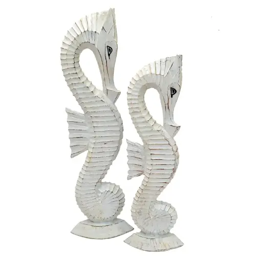 [30556-L] Standing Seahorse Large