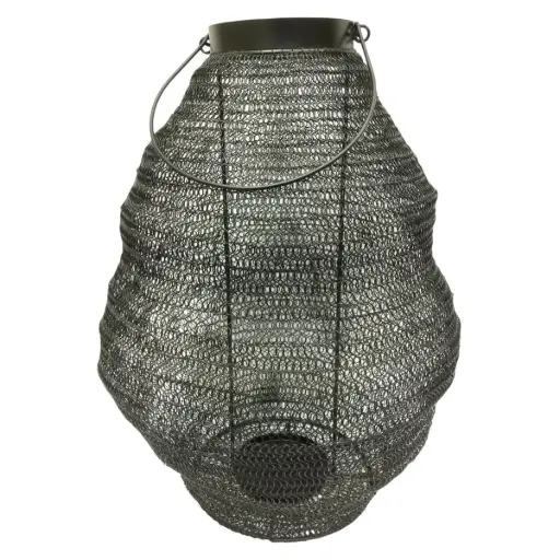 [AI-0824B] Large Black Wire Lantern