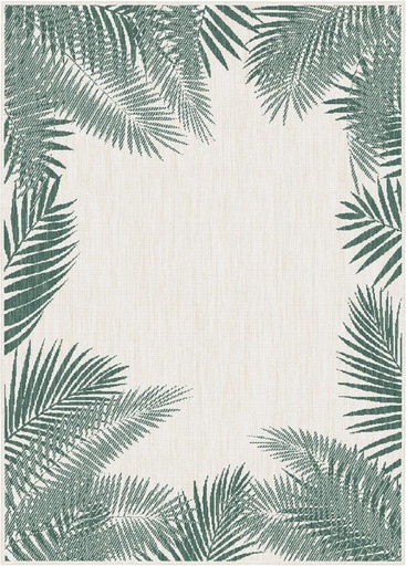 [TRZ-205183-GRN-200] Terrazzo Leaf Border Rug 200/290