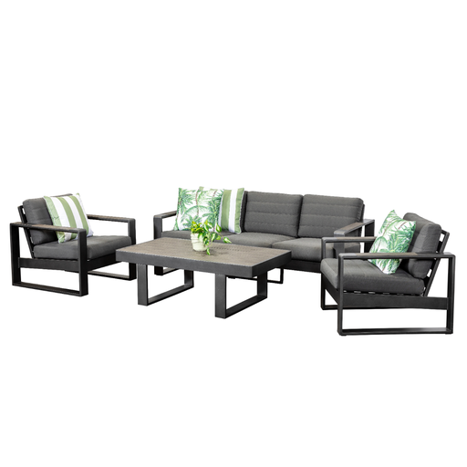 Allure Sofa Coffee Set Black
