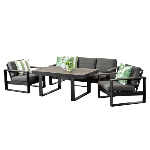 Allure Sofa Dining Set Black