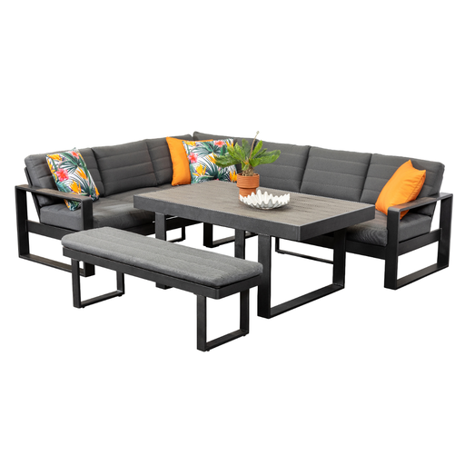 Allure Modular Dining Set & Bench Black
