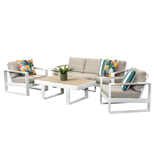 Allure Sofa Coffee Set White
