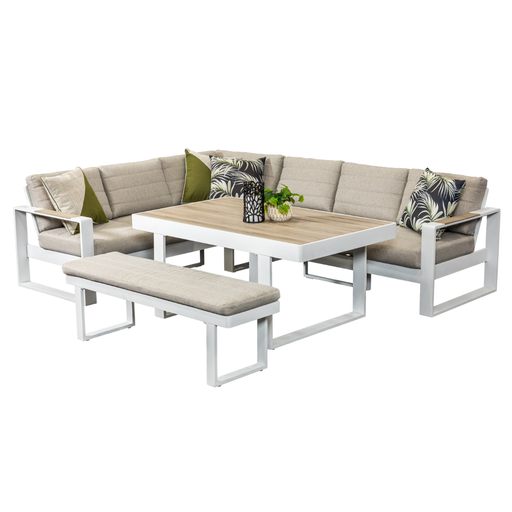Allure Modular Dining Set & Bench White