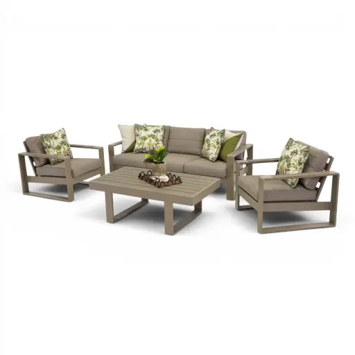 Allure Sofa Coffee Set Taupe