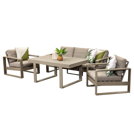 Allure Sofa Dining Set Taupe