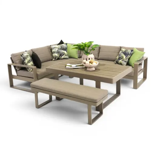 Allure Modular Dining Set & Bench Taupe