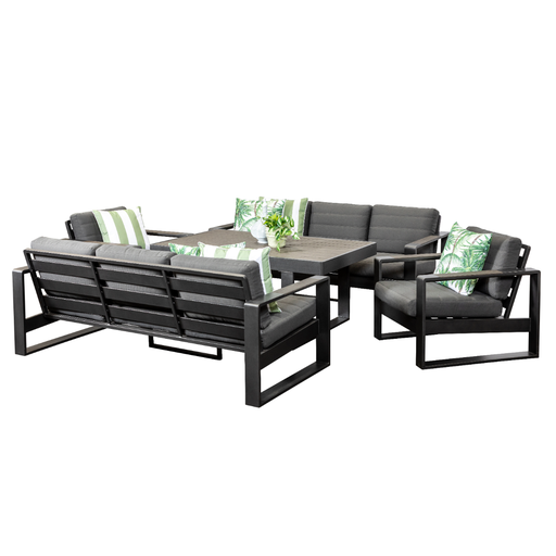 Allure Sofa Dining Set & Triple Sofa Black