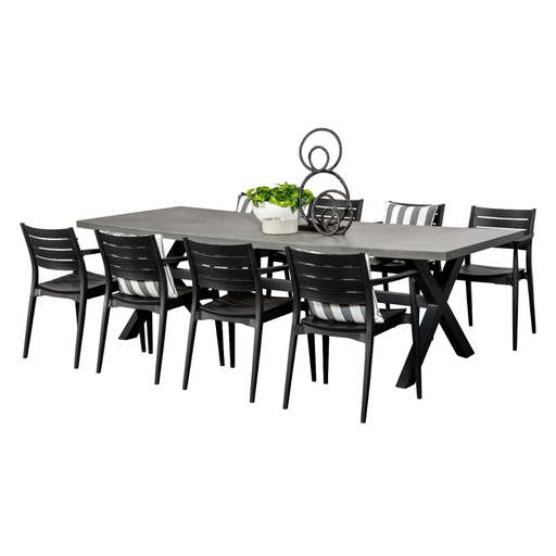 Noosa 2.6m Table & 8 Lyon Chairs