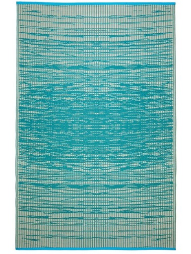 [BROOKLYNTEAL-150] Brooklyn Teal & White Plastic Rug 150/238cm