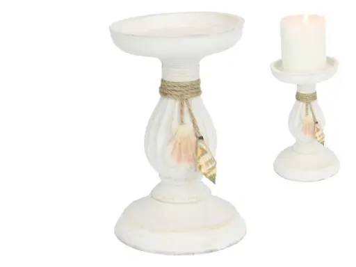[CANBEAHS] Pillar Candle Holder 16cm w Beach Design