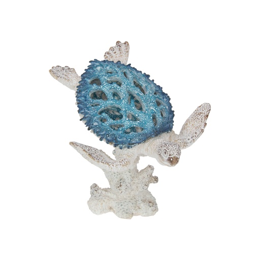[BEACOTUCO] Turtle on Coral in Coral Finish 21cm