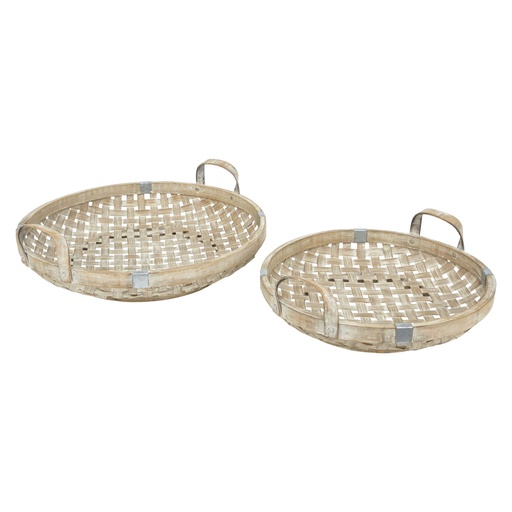 [BMWTT2L] Wattle Bamboo White/Wash Tray - Large