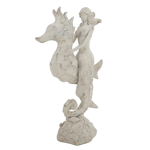[NJTRSH] Trident Resin W/W Mermaid on Seahorse