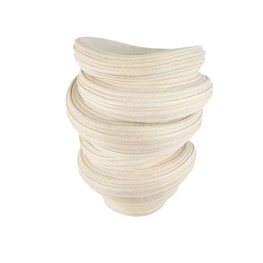[NTVDLP] Vardy White Resin Irreg Loop Vase