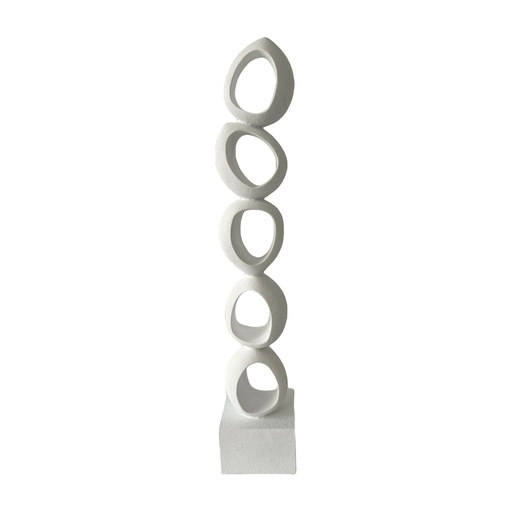 [NVFRLW ] Fritz Resin Matt White Five Loop Object